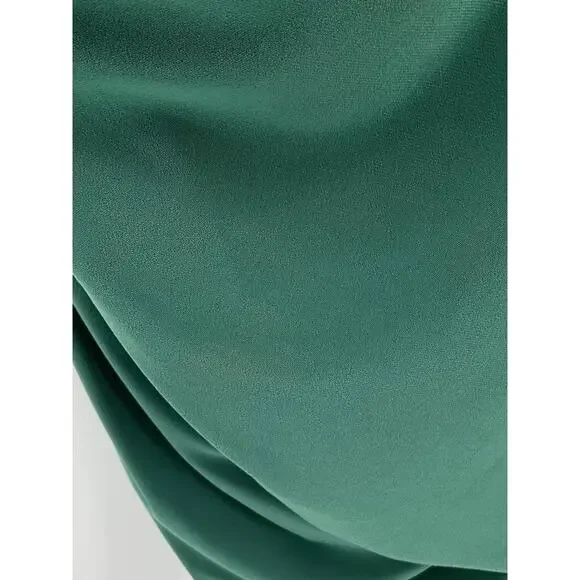 Norma Kamali 'Diana' Green Polyester Gown Size S / 36
